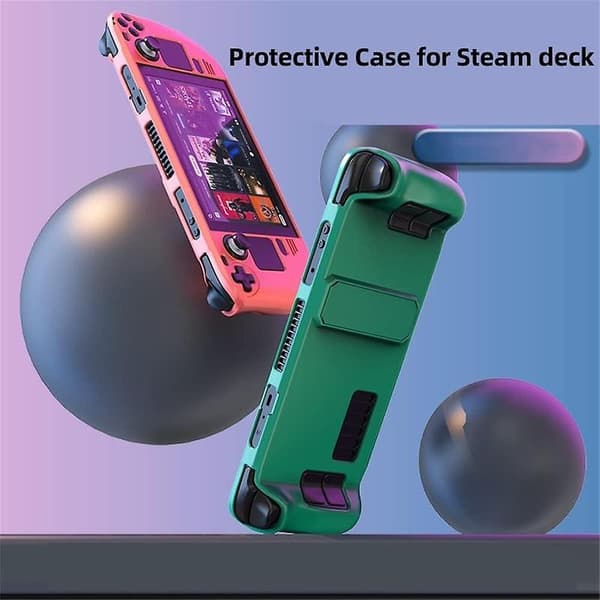 Protective Case with Stand for Steam Deck, Military Grade Hard PC Protection, Compatible with Steam Deck red