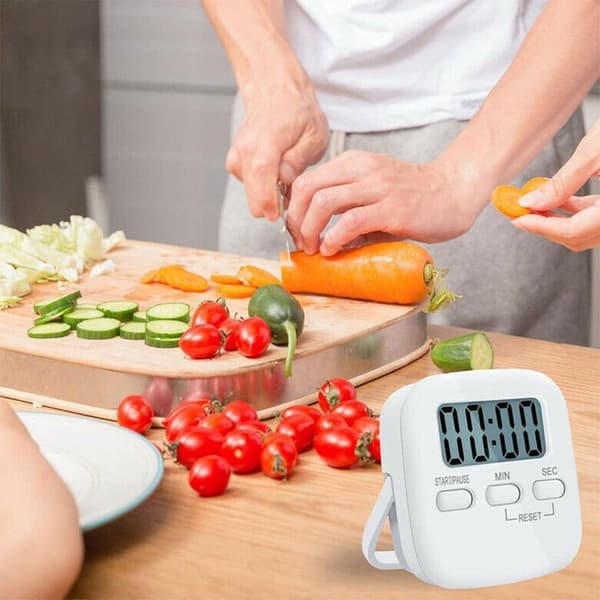 1 stk LCD-skærm Køkken Madlavning Bagning Timer Hjem Gym Studenter Timer Bagning Nedtællingstimer med magnet