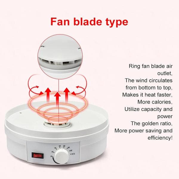 Transparent food dryer, dehydrator, temperature control, 32x28x28cm