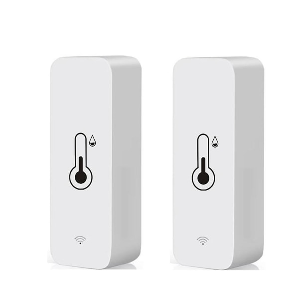 2 stk. Tuya Wifi temperatur- og fugtighedssensor indendørs termometer hygrometer