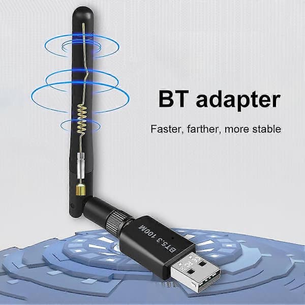 Trådløs adapter 100M lang rekkevidde lyd USB-mottaker sender 3Mbps Bluetooth-kompatibel 5.3 Støtte Windows 7/win8.1/win10/11