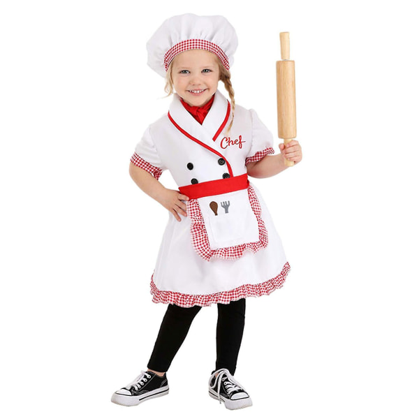 Kids Chef Rollelek Kostyme Sett Fedio Kokk Kle Deg Ut Sett For Barn Kidss-xl - Jxlgv A1