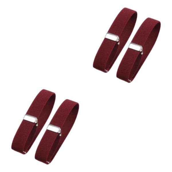 1/2/3/5 2-pack Mode Herrskjorta Ärmhållare Elastisk Röd 2x32cm 2-set Röd 2x32cm