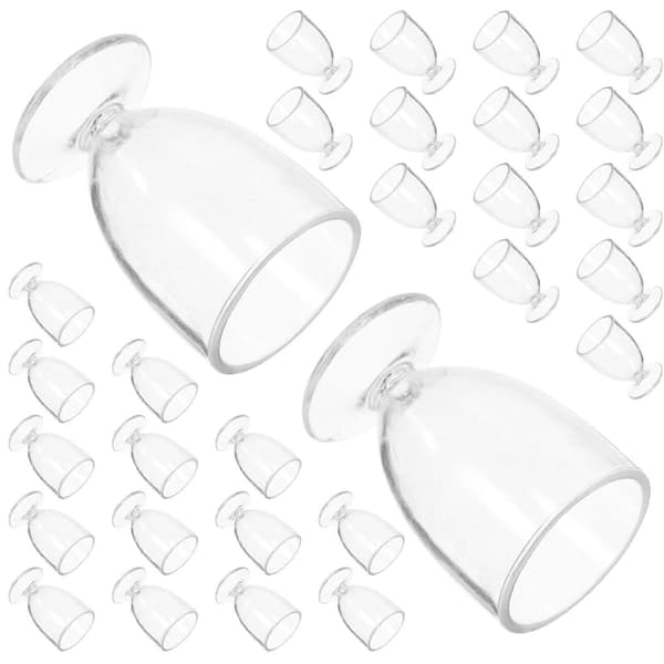Minibärglas Transparent Plast för Dekoration 50-pack