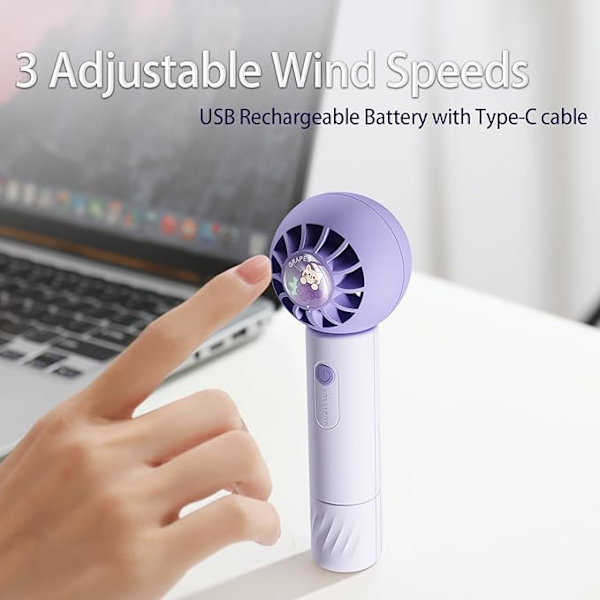 Mini bærbar håndholdt ventilator
