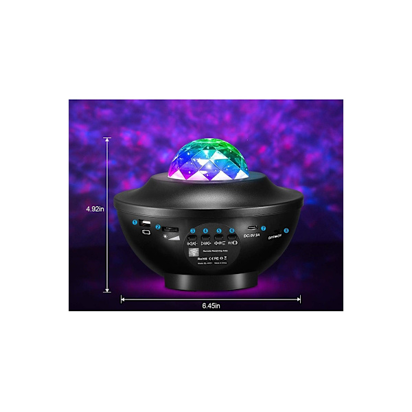 Bluetooth LED-projektor havstjernenattlys