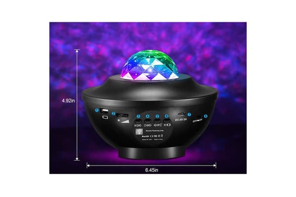 Bluetooth LED-projektori Ocean Star -yövalo
