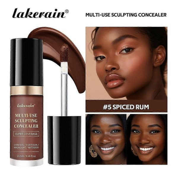 Super Coverage Multi-Use Concealer, Multi-Use Sculpting Concealer för Flawless Makeup - Full täckning, oljefri, långvarig, återfuktande Color 05
