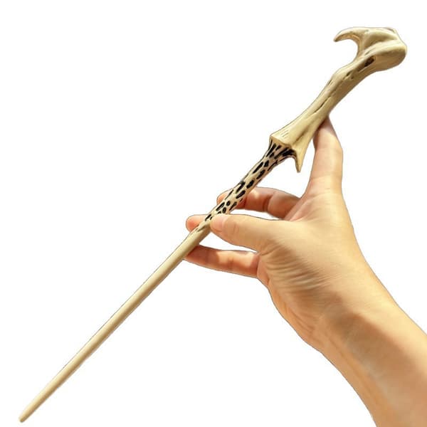 Trollstav Dumbledore-stav med metallkärna och Luna-mönster