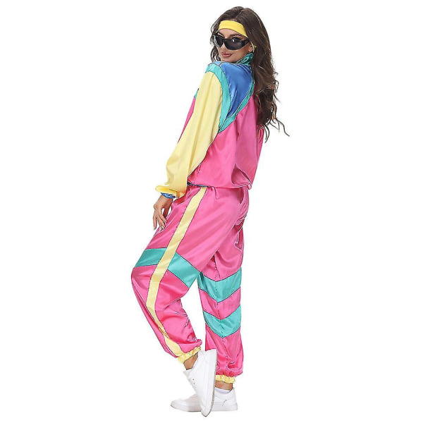 80-luvun tyylinen vintage-verrypuku 90-luvun hip hop -asut Kuoriasu juhlamekko miehille ja naisille Women M