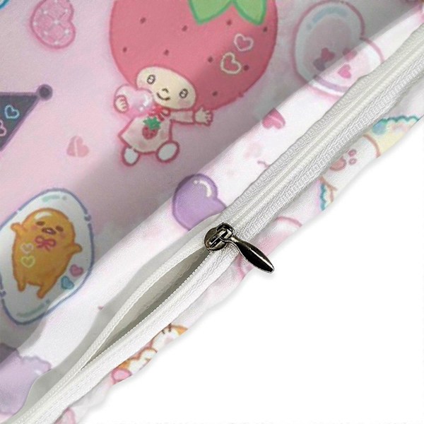 v778 Cinnamoroll 3-delars Twin Sängset - Inkluderar 1 Enkelt Täcke och 2 Örngott Sängkläder - Färgbeständig Mikrofiber - Cinnamoroll io778 200x200cm 78x78in