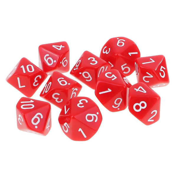 20 stykker 10-sidede terninger D10 polyhedral terninger for Dungeons and Dragons-spill