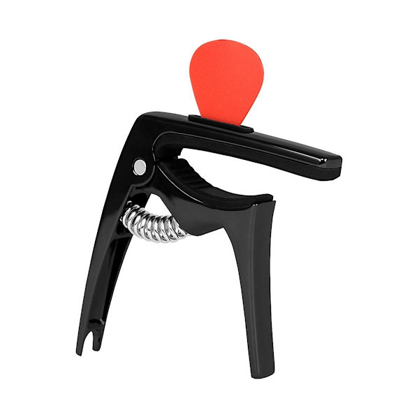 Folk gitarr capo plugg-in paddel 3-i-1 multifunktionell metall capo elektrisk trä gitarr capo