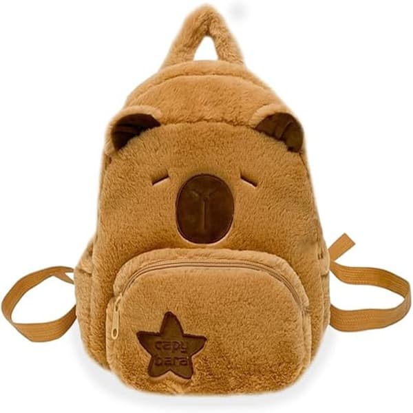 Cute Capybara Plush Backpack, Capybara Stuffed Animal Backpack, Capybara Teen Student Backpack, Kids Birthday Gift