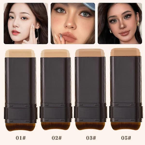Dobbeltsidig Foundation Stick Naturlig Lysnende Langvarig Concealer 5