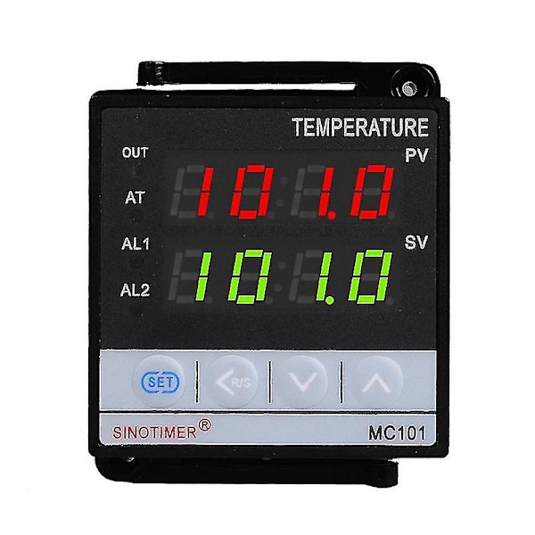 Mc101 Digital Temperaturregulator Celsius/Fahrenheit-lägen Givare Ingång Transducer Utgång-yu Black