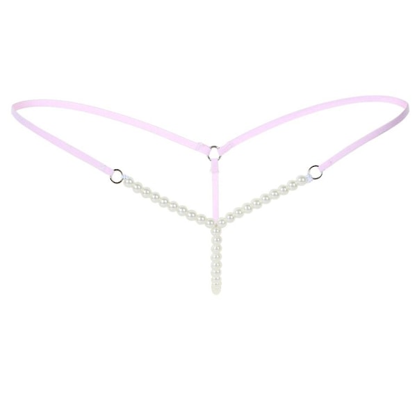 Sexiga Kvinnors Byxor Öppen Mellanben Sexig Pärla Frestelse T-backs Erotisk Lingerie G-String Mellanbenslösa Kalsonger Trosor För Sex Tanga Blue One Size