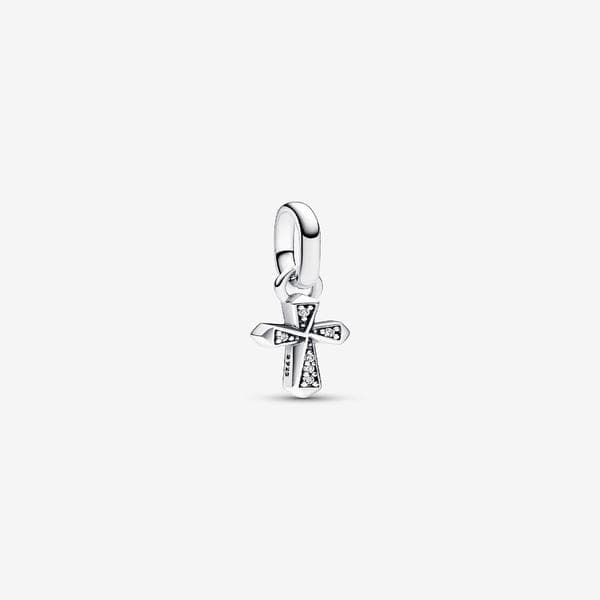 Pandora - P ME Glittrande Kors Mini Berlock - Sterlingsilver