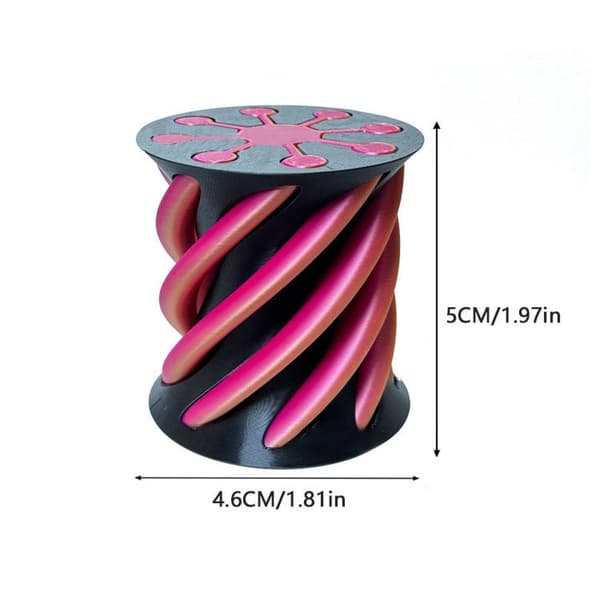 3-pack Impossible Cones, Spiral Cones Fidget Toy Impossible Pyramid End-to-End Toy Red Gu red gold