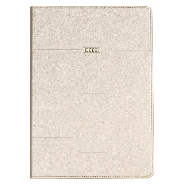 Gebei Parallel Lines Læder Auto Wake Sleep Tablet Etui Til Ipad 10.2 (2021)/(2020)/(2019) - Blå Gold