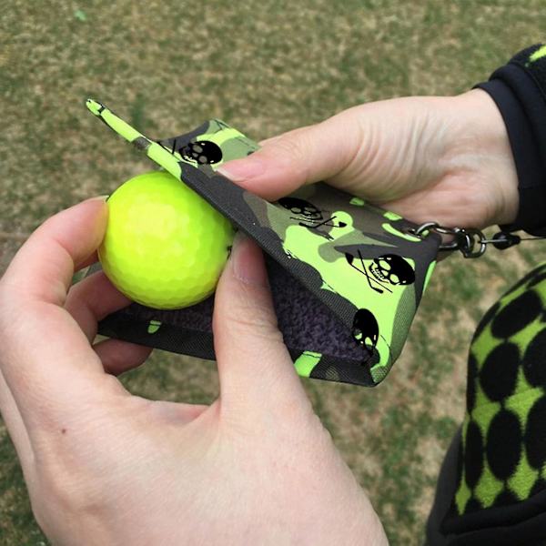 Golfbollstorkare Slitstark Återanvändbar Dubbelsidig Mjuk Icke-blekande Rengöring Golfbollar Oxfordtyg Bärbar Golfboll Rengörare Fickhandduk Golf Tillbehör Green