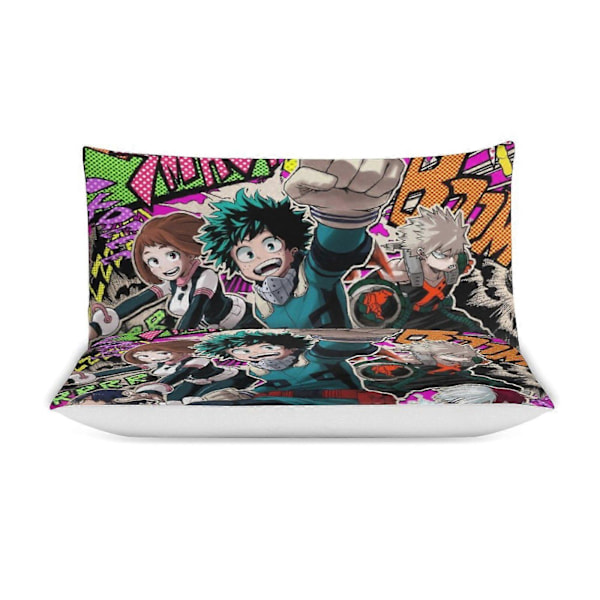 c24 My Hero Academia Peittosetti 3-osainen vuodevaatesetti Pehmeä lämmin ja mukava pehmeä sänkysetti, jossa 1 pussilakana ja 2 tyynyliinaa makuuhuoneeseen Kaikki S 135x200cm 53x78in