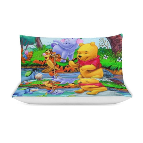 v506 Winnie The Pooh 3-delt Twin Sengesæt - Inkluderer 1 Enkelt Dyne og 2 Pudebetræk - Falmebestandig Mikrofiber - Winnie The Pooh io506 135x200cm 53x78in