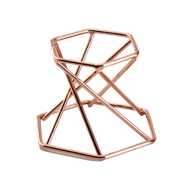 Metal Display Stativ Kreativ Mineral Sten Rack Display Holder Kugle Base Til Krystal Glas Linsebold Rose Gold 2