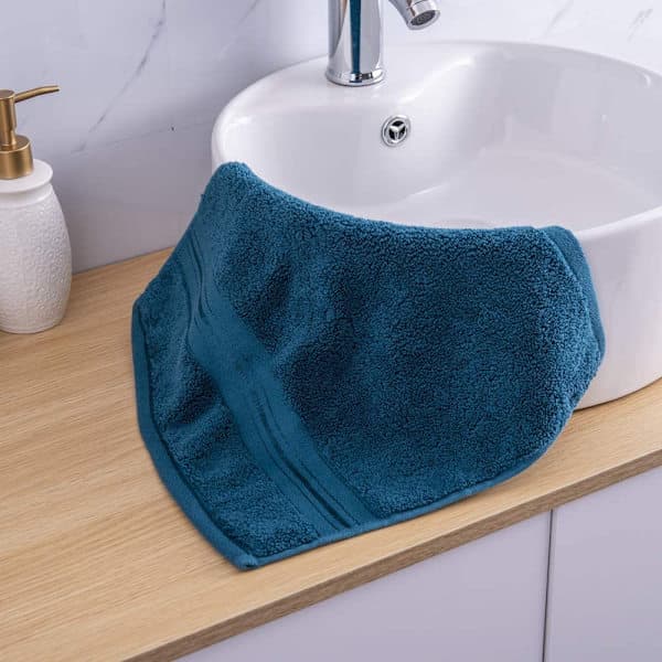 Lyxiga badhanddukar, 3-pack, handdukset 100% bomull - Indigo