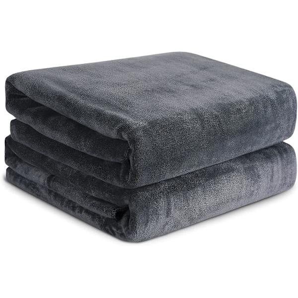 2 badehåndklæder, Renfox badelagner 80*180cm store meget absorberende håndklæder til sauna, brusebad, svømning, badeværelse, hotel, rejse (grå)