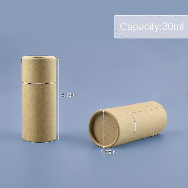 10-pack runda kraftkartong te-rör på 30 ml. Kaffe. Kreativa hobbyer