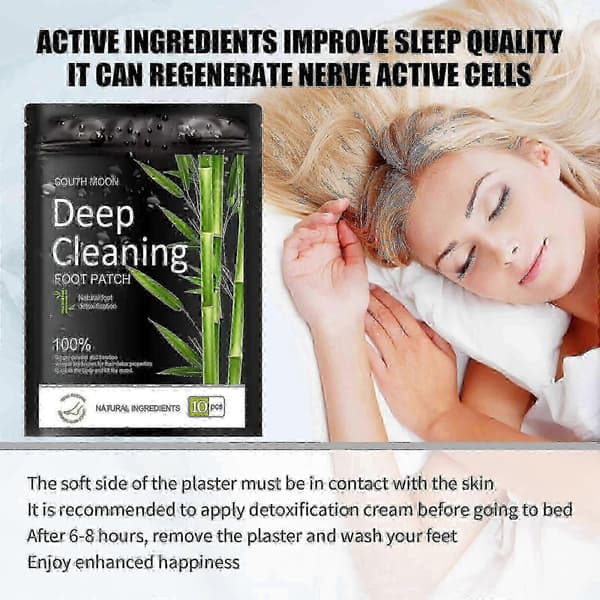100 stk. kroppsdetox fotplaster - stresslindring og støtte for dyp søvn 100PCS