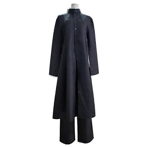 Black Butler Kuroshitsuji Undertaker Cosplay Kostume Halloween Festdragter Tilpasset Fuld Sæt Hat Kæde og Wig XL