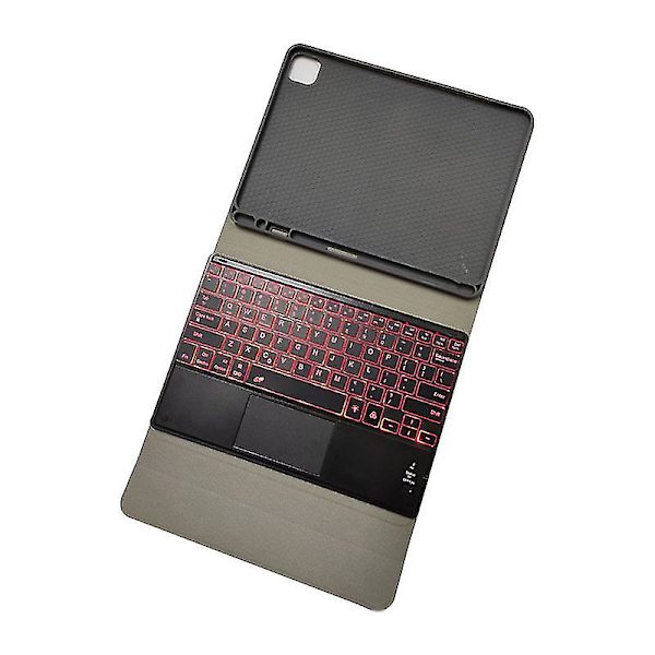 Bluetooth-tangentbordsfodral med bakgrundsbelysning, kompatibel med iPad Pro 12.9 2021 Pink