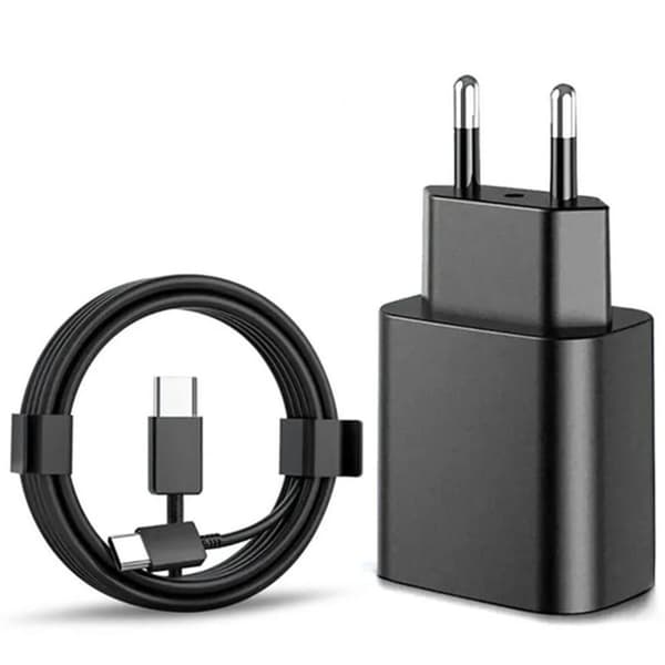 Hurtigoplader 45W til Samsung USB-C + 2M USB-C-kabel Sort
