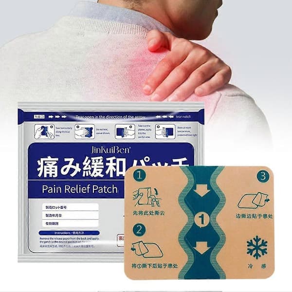 Japanskt smärtlindrande plåster, 4-vägs elastisk duk för nacksmärta blue 7pcs