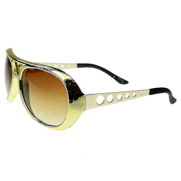 Suuret Elvis King Of Rock Roll Tcb Aviator -aurinkolasit Gold