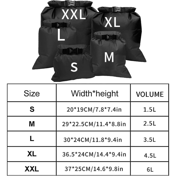 Pack Vattentäta Torra Väskor Torr Väska Dykpåse För Utomhusaktiviteter Och Vattensport Hy