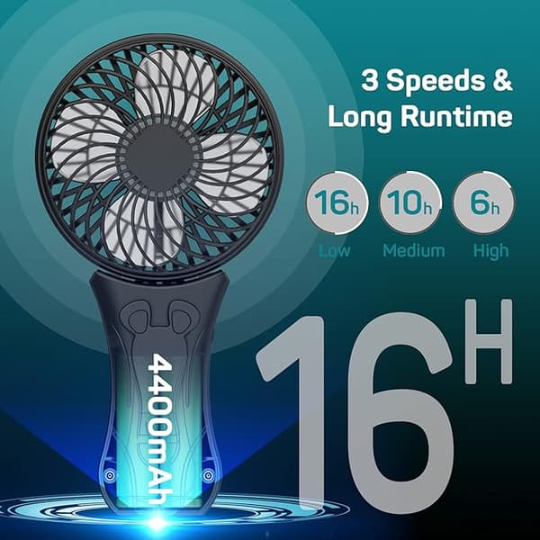 Mini håndholdt ventilator genopladelig bærbar ventilator
