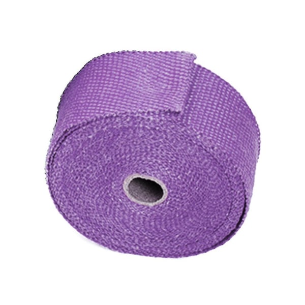 Motorcykeludstødningstermisk tape wrap lyddæmper termisk tape bil varmeisolering Purple 25mm