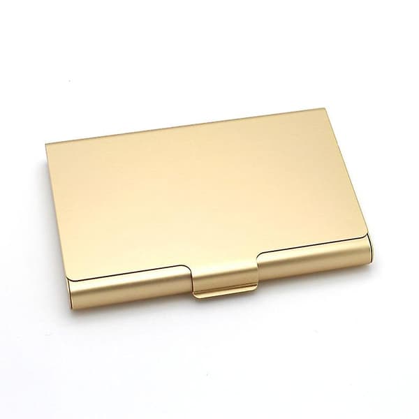 Tykk aluminiumlegering visittkortboks (lys gull)