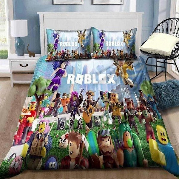 v3731 Sengelinned Roblox Figurer Dynebetræk Sæt Sengetæppe Dynebetræk Sengelinned IU3731 135x200cm 53x78in