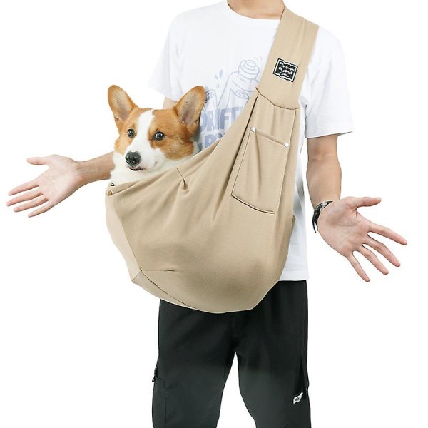 Hundbärväska, Liten hundväska, Hundbärväska med justerbar axelrem och säkerhetsbälte, Ryggsäck för hundar och katter upp till 6 kg