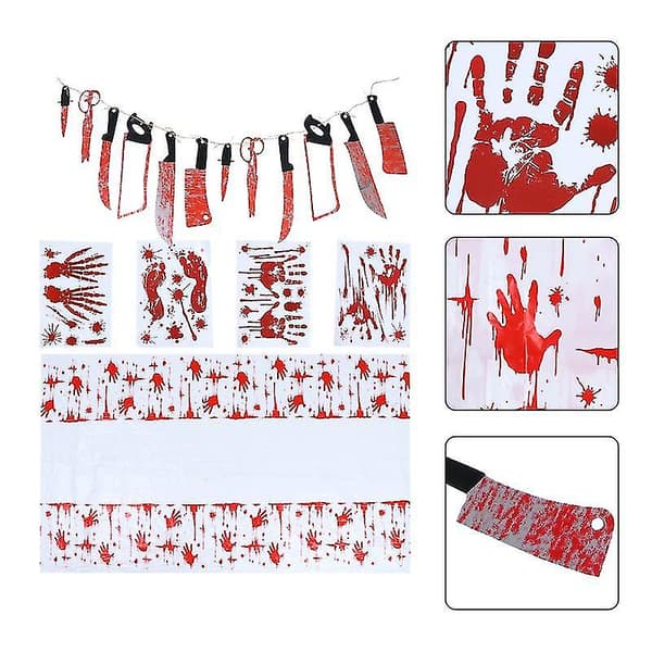 1 sett Halloween-strengflagg for Halloween-dekorasjoner