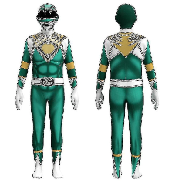 Power Ranger Kostume Voksen Mænd Bodysuit Voksen Halloween Kostume Green 180cm