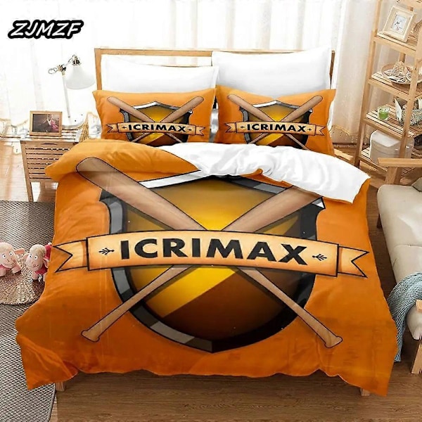 v1275 Sängkläder Icrimax Bäddset Enkel Twin Full Queen King Size Bäddset Vuxen Barn Sovrum Lakan Set Täcke Set 3-Delars Bäddset (1 Täcke 135x200cm 53x78in
