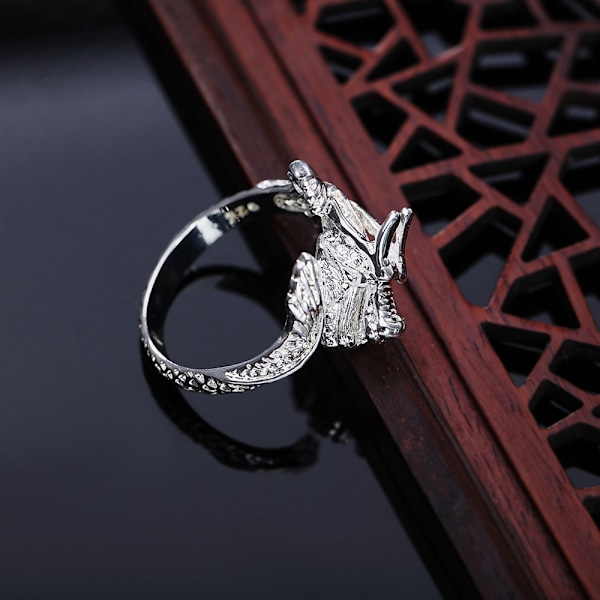 925 Sterling Silver Ring, Dragon Ring, Personalized Ring, Open Ring, Fashion Jewelry Talla única