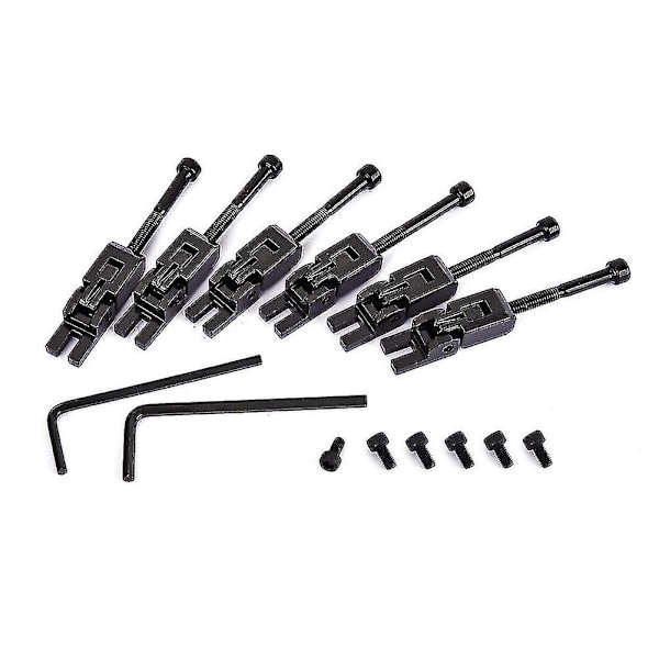 6 st dubbel låssystem strängsadlar för Floyd Rose gitarr tremolo stall