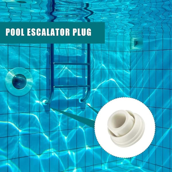 2-pack Poolsteg Dämpningskuddar - Vita Gummikuddar för Inbyggda Poolstegar - Skydda Poolstegens Steg