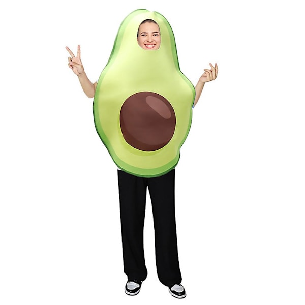 Halloween-festdräkter för kvinnor och män, roliga fruktkostymer, jordgubbs- och avokado- och fiskdräkter Avocado